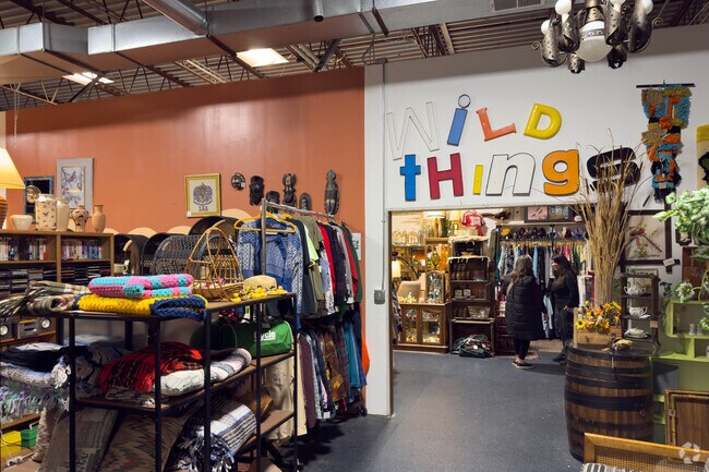 Wild Things has several show rooms of antiques from several vendors and a coffee shop.