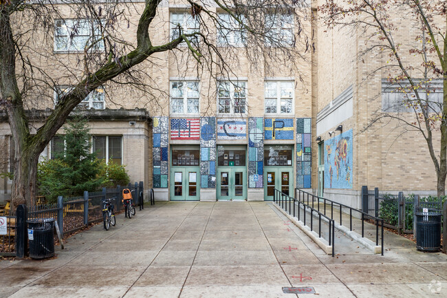 The Front entrance to The Pierce School of International Studies.