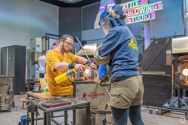 Take a workshop to learn from the pros at Seattle Glassblowing Studio in Belltown.