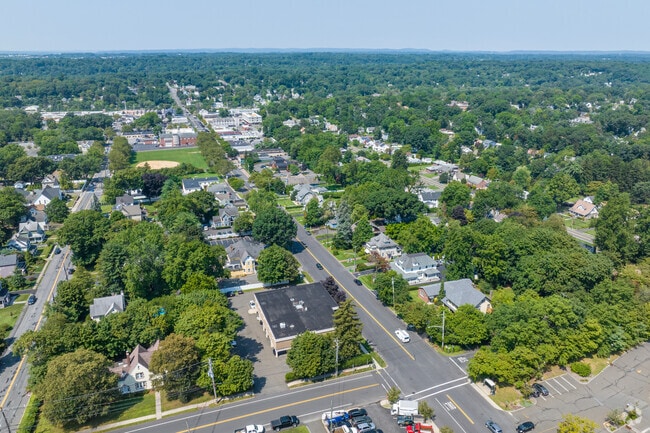 Homes in Orangeburg are surrounded by lush greenery.