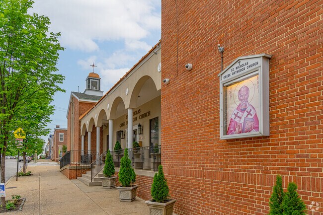 St Nicholas Greek Orthodox Church serves as a school during the weekdays and church on weekends.