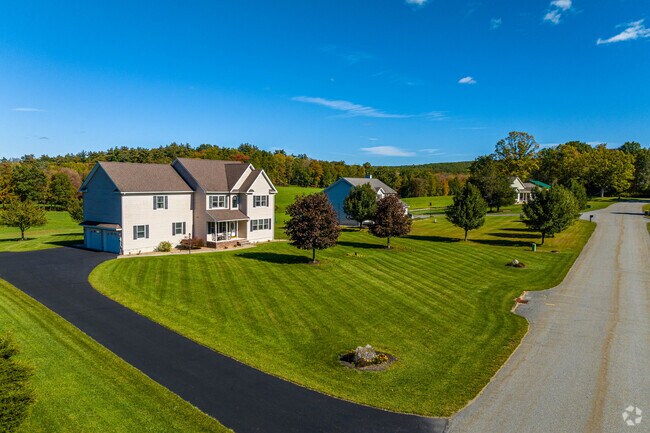 There are a variety of neighborhoods in Montague with large colonial homes.