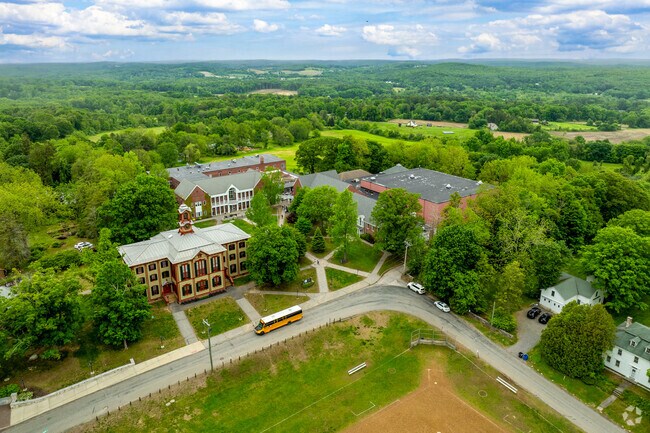 The Woodstock Academy is a private high school serving about 1,000 students in grades 9 through 12.