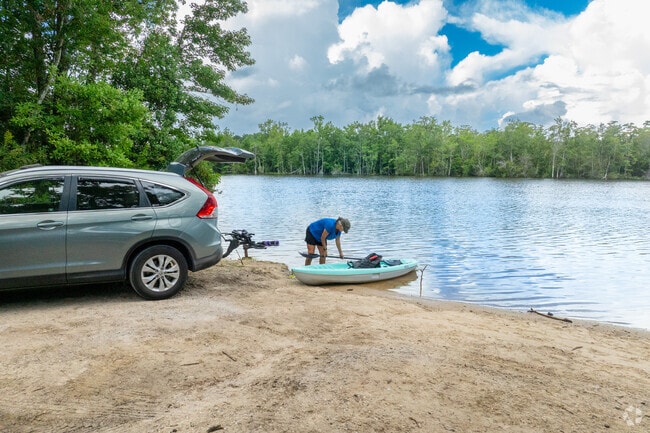 Schwarz Park is the perfect place to launch a kayak onto the river for a paddle.