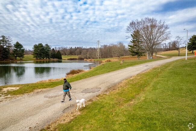 Take a scenic walk at Patsy Hillman Park near Luzerne Township.
