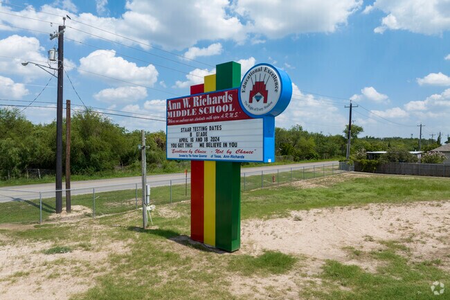 Ann Richards Middle School hosts grades 6th thru 8th grade in the Mission, Tx area.