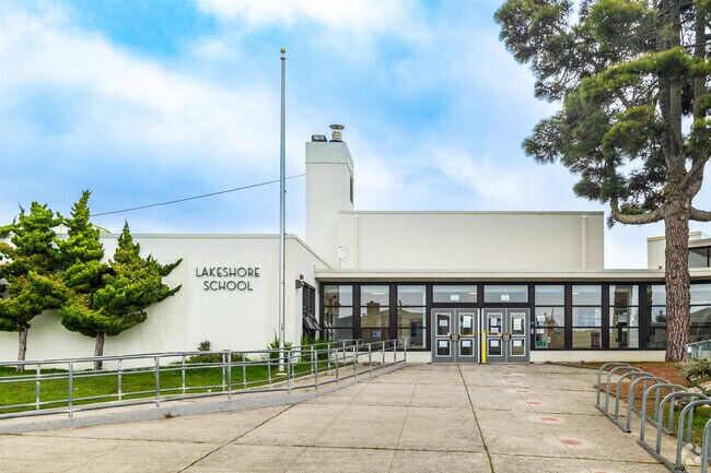 Lakeshore Alternative Elementary has a distinctive entry.