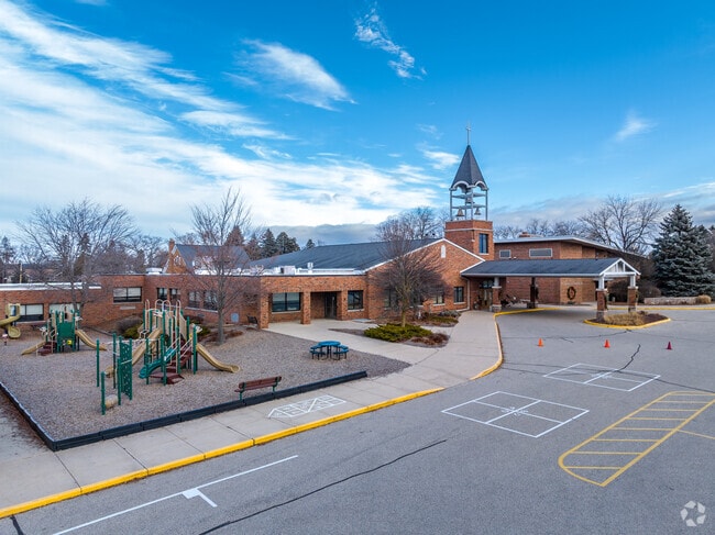 The playground and St Joseph's Parish School in Grafton.