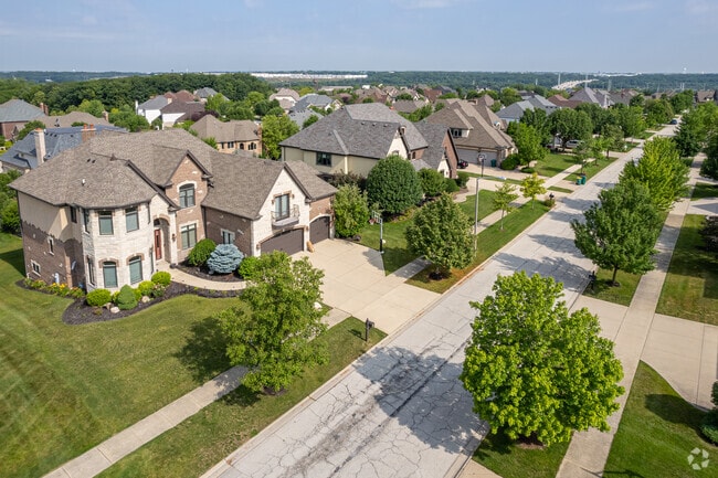 A row of newly constructed homes in the Big Run neighborhood.