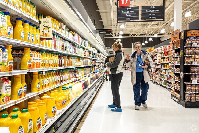 The Giant Market in Aston Township doubles as a meeting space for old friends.