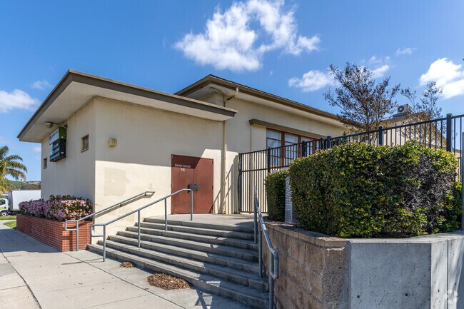 The entrance of the Lemon Grove Academy Middle School near Broadway Heights.