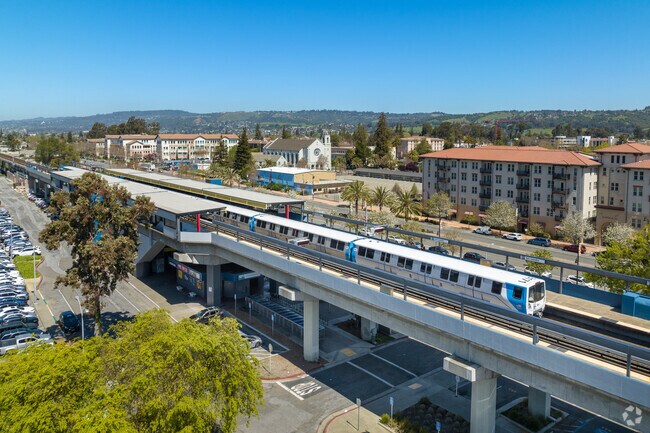The San Leandro Bart Station provides convenient access to public transportation for residents.