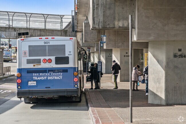 Daly City BART also acts as a bus depot for SamTrans and Muni in Hillside.