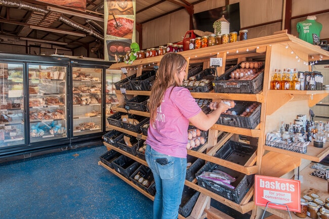 Dunagan Farms in Langston sells beef, eggs, and local products at its on-site farm store.