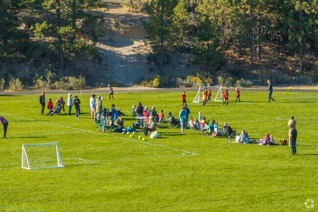You can enjoy soccer with the kids at Skyline Park in Bend.