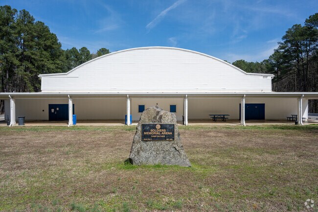 Many of Butner's residents enjoy walking each morning at the historic Soldiers Memorial Sports Arena.