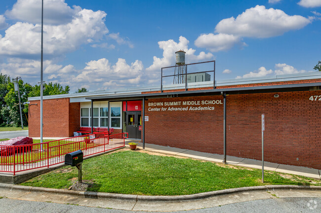 Brown Summit Middle School serves over 200 students.