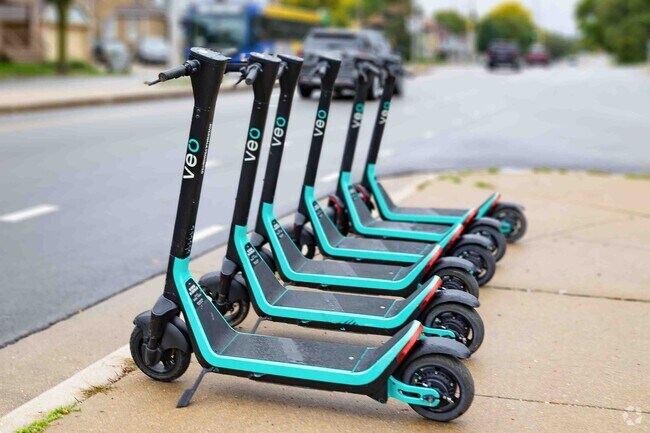 Electric scooters can be used to get around the Metcalfe neighborhood.