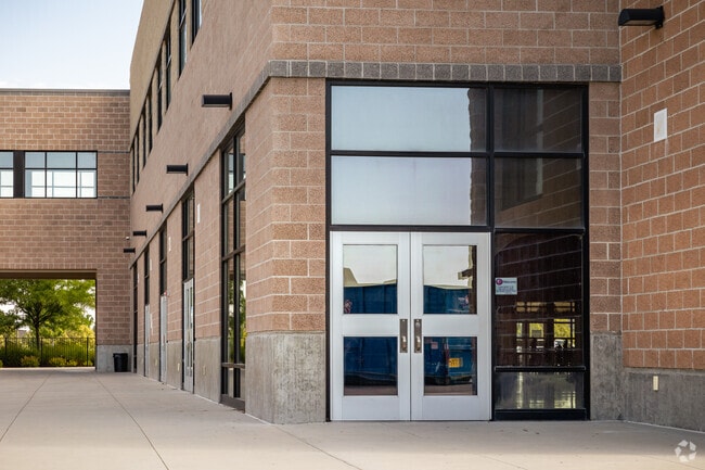Southwest entrance at Rocky Mountain High School.