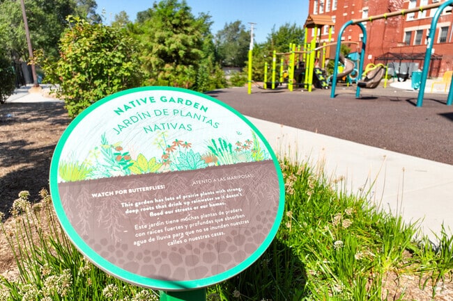 The Native Garden in the Nash Elementary School courtyard in the Austin neighborhood.