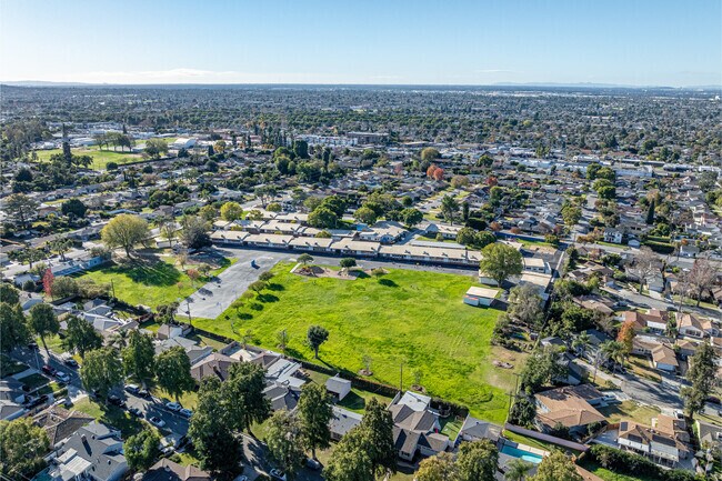 The athletic fields and sports courts at Ocean View Elementary in Whittier