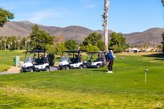 Golfing in style at Menifee golf course.