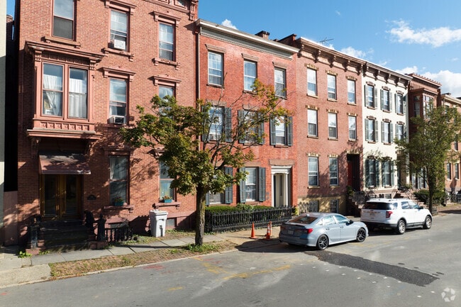 Many lovely townhouses and brownstones line the streets in Downtown Troy.