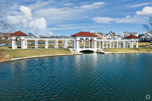 Pergola Park offers stunning views of the lake.