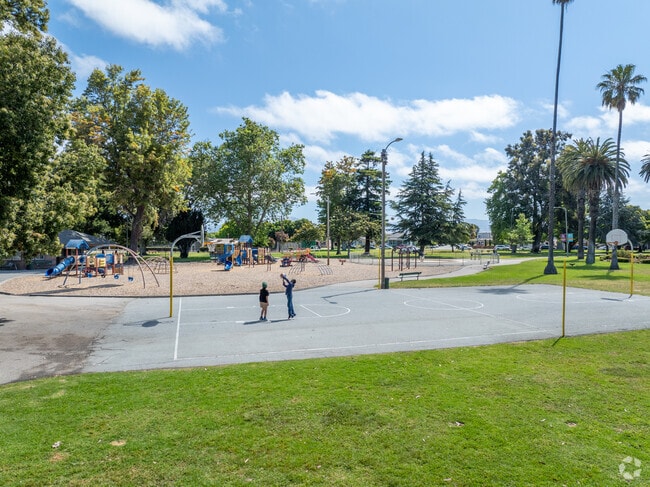 Enjoy a thrilling game at the Central Park basketball court in South Salinas.