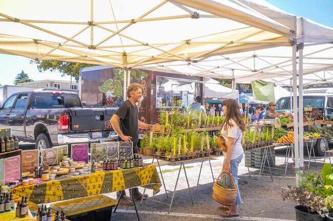 A farmers market is held every Wednesday in downtown Santa Cruz.