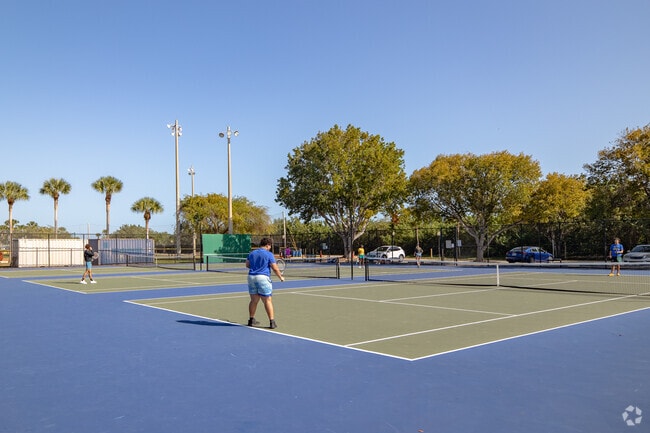Marathon Community Park has a variety of sports amenities, including a very well-maintained tennis court.
