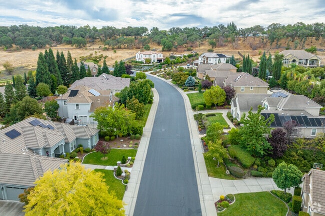 Wide streets are a beloved feature of the residents in Secret Ravine - Sierra Bluff.