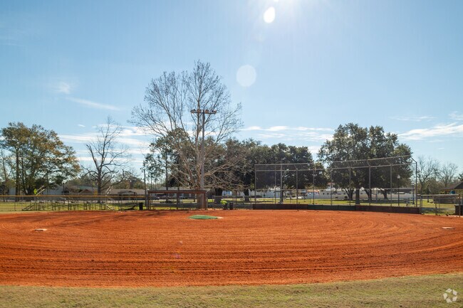 The youth sports park in downtown Ellberta has several baseball fields ready for public use.