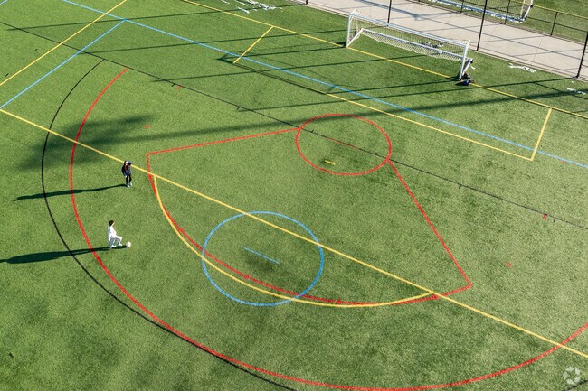 Midlothian residents visit the River City Sportsplex to practice their soccer skills.