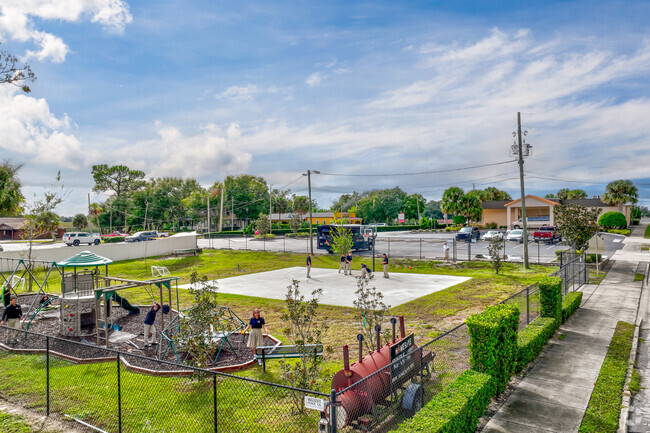 Street view by fence_playground