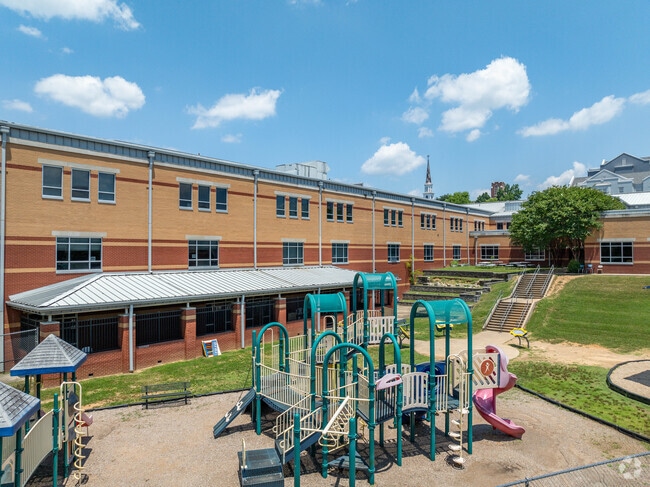 The Tommy F. Brown Academy is located in the Arts District.