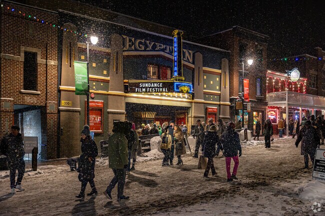 Crowds pack the Egyptian Theatre near The Avenues for Sundance’s January screenings.