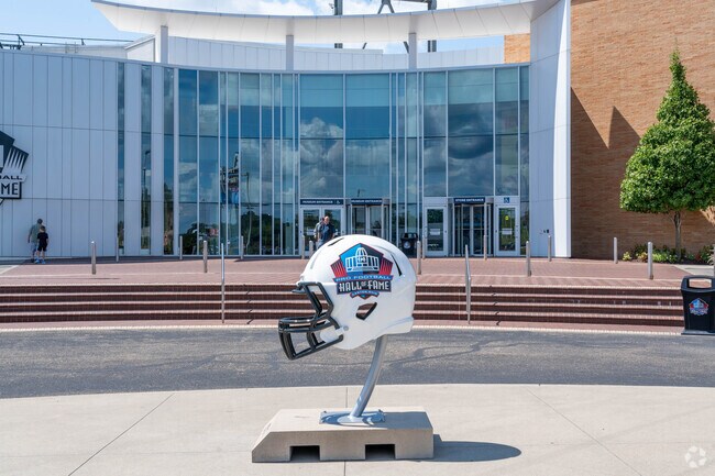 The Football Hall of Fame Museum is a major attraction near the Market Heights neighborhood.