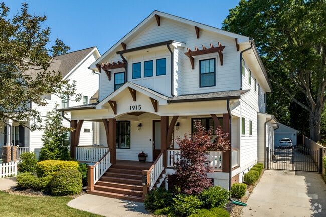 Residents love living in Modern Tudor style homes in the Plaza Midwood neighborhood.