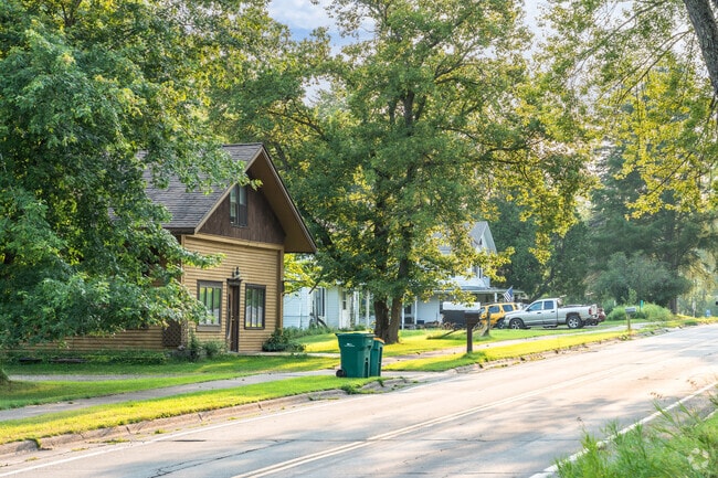 Trees provide privacy from neighboring homes in the Fond Du Lac neighborhood.