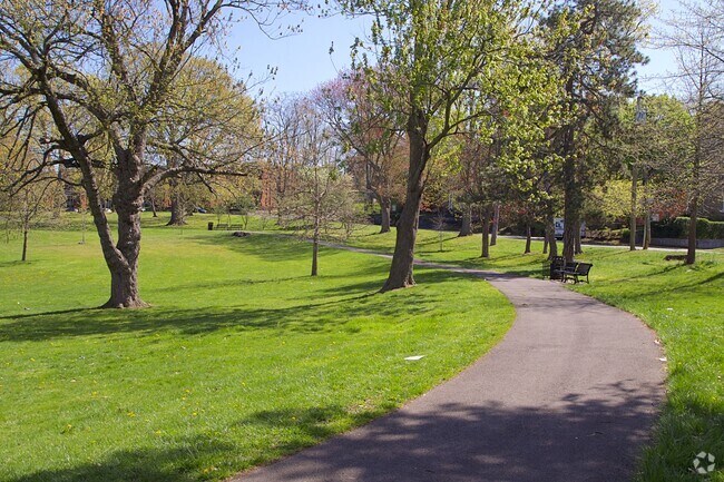 Residents of  Frog Hollow can jog along the trail at Pope Park.