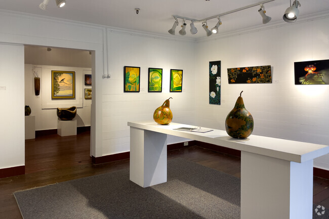 Hawaiian artists contribute to the Volcano Art Gallery.