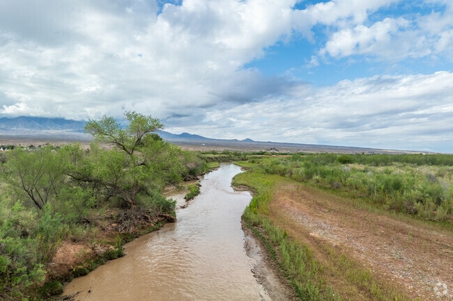The Virgin River, a tributary of the Colorado River, flows just outside of Mesquite.