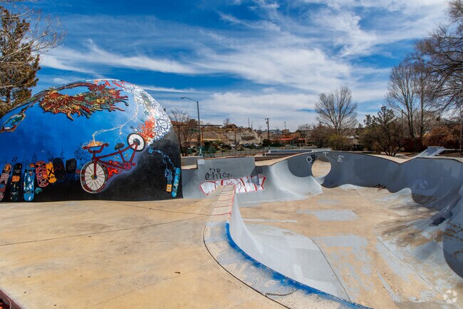 Silver City Skate Park is a large skate park with many bowls, ramps and rails for skaters to enjoy.