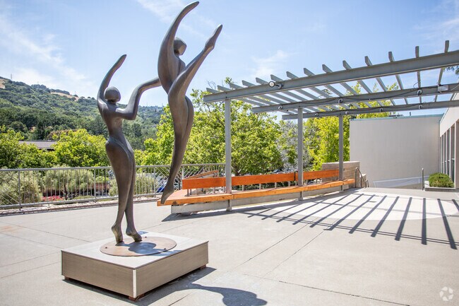 The Dancers is a beautiful sculpture in the middle of Orinda Village community center.