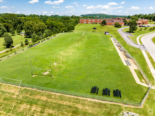The sports field to Thurgood Marshall Middle School.