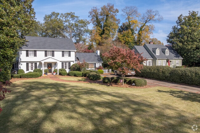Well-maintained homes line the streets of the Milledge Avenue Historic District.