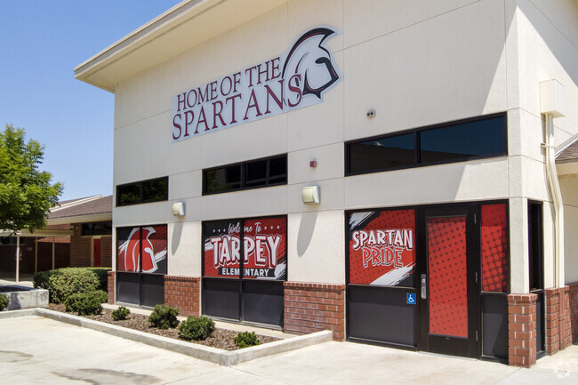 The main office at Tarpey Elementary School in Clovis supports students.