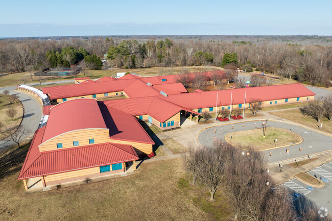An aerial view of Arthur Ashe Jr. Elementary School.