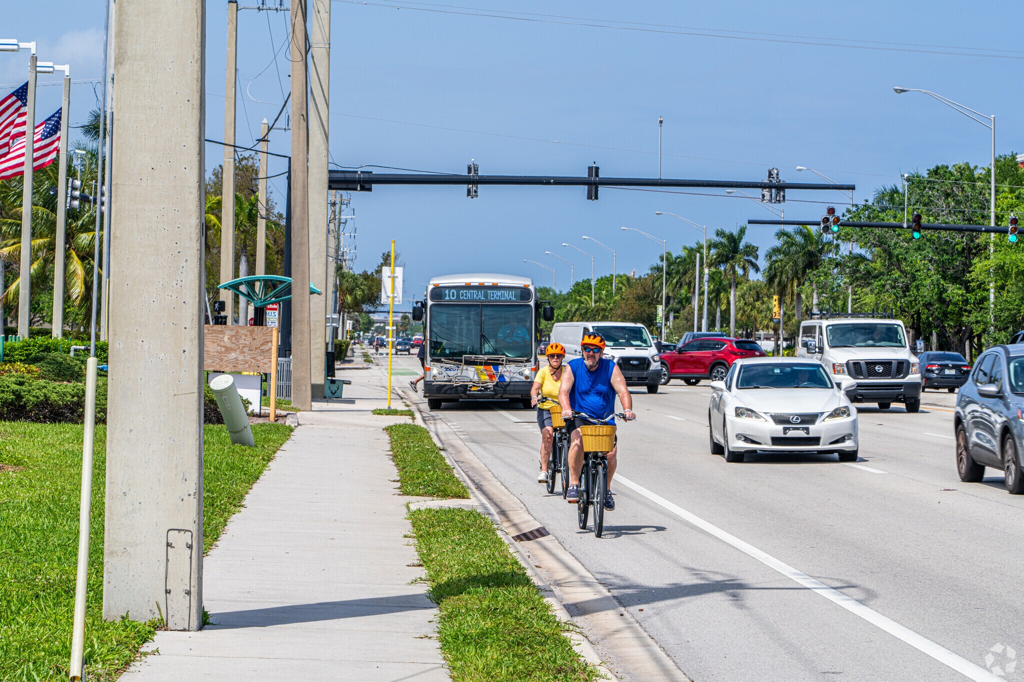 Cyclists enjoy scenic routes through Meadowlake's lush greenery and streets.